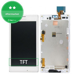 Sony Xperia L C2105 - LCD Displej + Dotykové Sklo + Rám (White) - 78P5320002N Genuine Service Pack