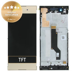 Sony Xperia XA1 G3121 - LCD Displej + Dotykové Sklo + Rám (Gold) - 78PA9100040, 78PA9100120, 78PA9100080 Genuine Service Pack