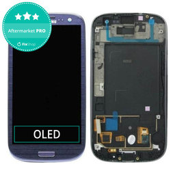 Samsung Galaxy S3 i9300 - Écran LCD + Écran Tactile + Cadre OLED (Bleu Galet)