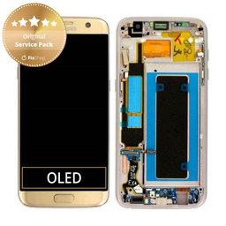 Samsung Galaxy S7 Edge G935F - Ecran LCD + Ecran Tactile + Cadre (Or) - GH97-18533C, GH97-18594C, GH97-18767C Genuine Service Pack