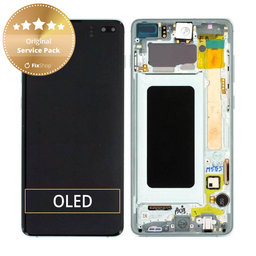 Samsung Galaxy S10 Plus G975F - Écran LCD + Écran Tactile + Cadre (Vert Prisme) - GH82-18849E, GH82-18834E, GH82-18857E Genuine Service Pack