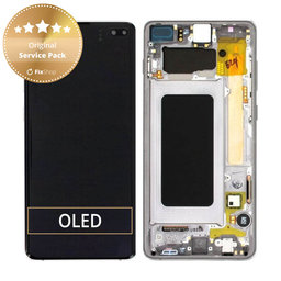 Samsung Galaxy S10 Plus G975F - Écran LCD + Écran Tactile + Cadre (Noir Prisme) - GH82-18849A, GH82-18857A, GH82-18834A Genuine Service Pack