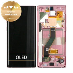 Samsung Galaxy Note 10 - Écran LCD + Ecran Tactile + Cadre (Aura Rose) - GH82-20818F, GH82-20817F Genuine Service Pack