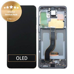 Samsung Galaxy S20 G980F - Écran LCD + Ecran Tactile + Cadre (Gris Cosmique) - GH82-22131A, GH82-22123A, GH82-31433A Genuine Service Pack