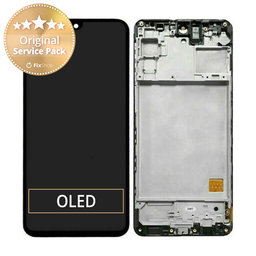 Samsung Galaxy M31s M317F - LCD Displej + Dotykové Sklo + Rám (Mirage Black) - GH81-13736A, GH82-23774A, GH82-24114A Genuine Service Pack