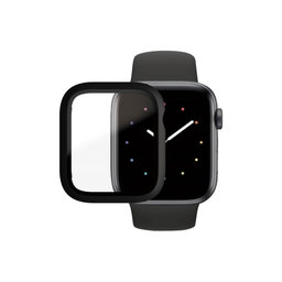 PanzerGlass - Verre trempé Full Body AB pour Apple Watch 4, 5, 6, SE (1ère génération) et SE (2ème génération) 44 mm, noir