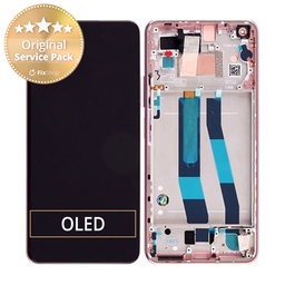 Xiaomi Mi 11 Lite 4G - LCD Displej + Dotykové Sklo + Rám (Peach Pink) - 5600050K9A00, 56000D0K9A00 Genuine Service Pack