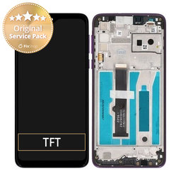 Motorola One Macro - Écran LCD + Écran Tactile + Cadre (Ultra Violet) - 5D68C15387 Genuine Service Pack