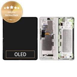 Samsung Galaxy Z Fold 3 F926B - Écran LCD + Écran Tactile + Cadre (Phantom Silver) - GH82-26283C, GH82-26284C Genuine Service Pack