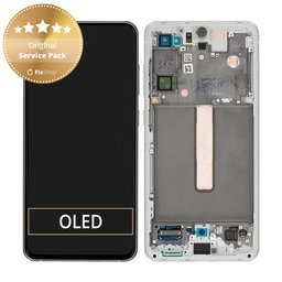 Samsung Galaxy S21 FE G990B - Écran LCD + Ecran Tactile + Cadre (Blanc) - GH82-26414B, GH82-26420B, GH82-26590B Genuine Service Pack