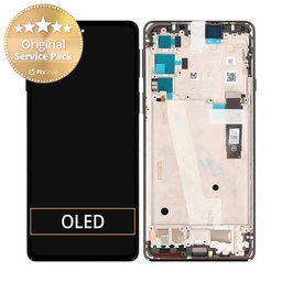 Motorola Edge 20 XT2143 - Écran LCD + Écran tactile + Cadre (Gris givré) - 5D68C19192 Genuine Service Pack