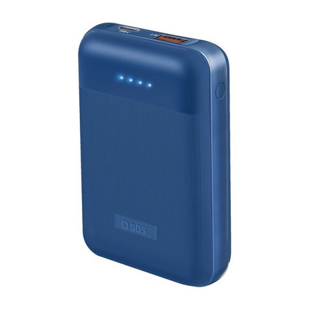 SBS - PowerBank 10 000 mAh, USB, USB-C PowerDelivery 20W, bleu