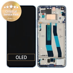 Xiaomi 11 Lite 5G NE 2109119DG 2107119DC - LCD Displej + Dotykové Sklo + Rám (Bubblegum Blue) - 5600050K9D00 Genuine Service Pack