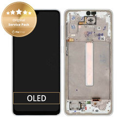 Samsung Galaxy A33 5G A336B - Écran LCD + Écran tactile + Cadre (Blanc génial) - GH82-28143B, GH82-28144B Genuine Service Pack