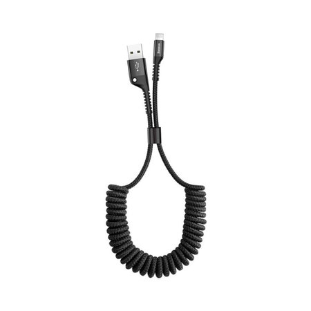 Baseus - Câble Lightning / USB (1m), ressort, noir