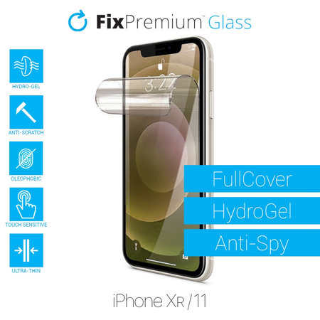 FixPremium HydroGel Anti-Spy - Protecteur d'écran iPhone XR & 11