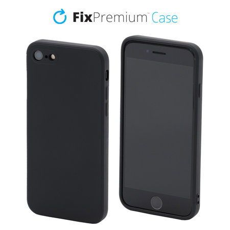 FixPremium - Coque en silicone pour iPhone 7, 8, SE 2020 & SE 2022, noir