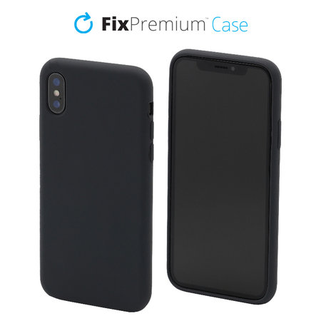 FixPremium - Coque en silicone pour iPhone X & XS, gris sidéral