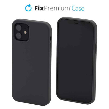 FixPremium - Coque en silicone pour iPhone 12, gris sidéral