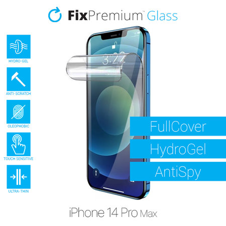 FixPremium HydroGel Anti-Spy - Protecteur d'écran pour iPhone 14 Pro Max