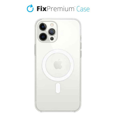 FixPremium - Étui en silicone s MagSafe pour iPhone 12 Pro Max, transparent