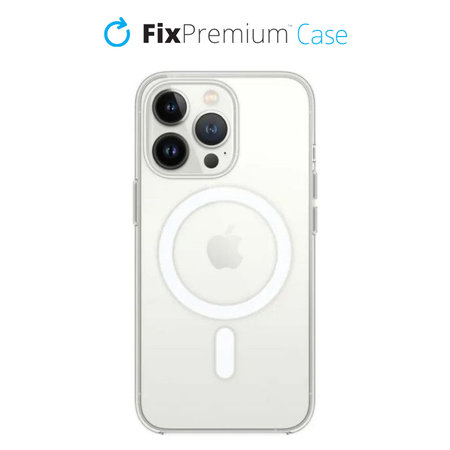 FixPremium - Étui en silicone s MagSafe pour iPhone 13 Pro, transparent