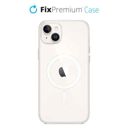 FixPremium - Étui en silicone s MagSafe pour iPhone 14 Plus, transparent