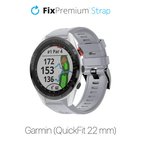 FixPremium - Bracelet en silicone pour Garmin (QuickFit 22 mm), gris