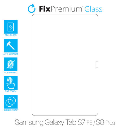 FixPremium Glass - Verre trempé pour Samsung Galaxy Tab S7 FE et S8 Plus