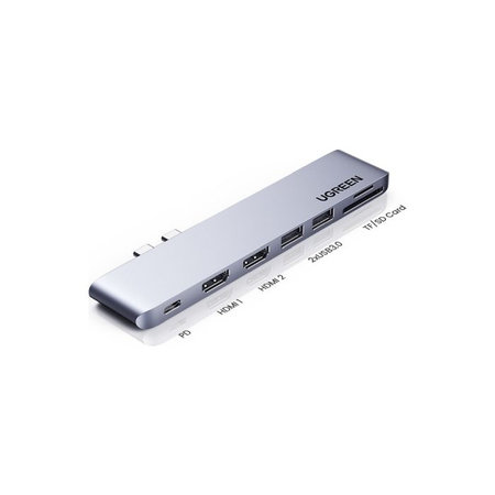 UGREEN - Hub double USB-C 7v1, gris