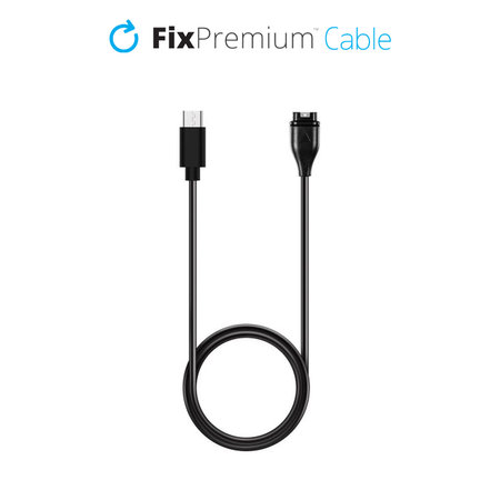 FixPremium - Câble de chargement USB-C pour montre Garmin, noir