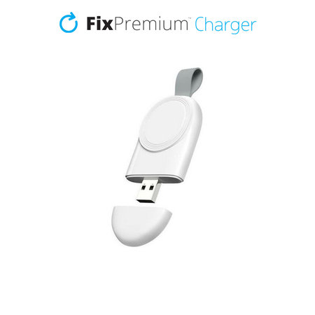 FixPremium - Chargeur USB portable pour Apple Watch, blanc