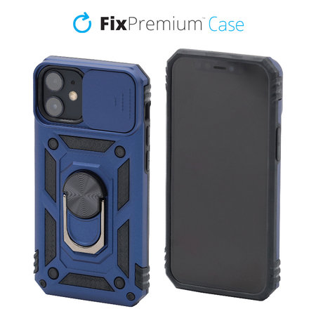 FixPremium - Coque CamShield pour iPhone 12 mini, bleue