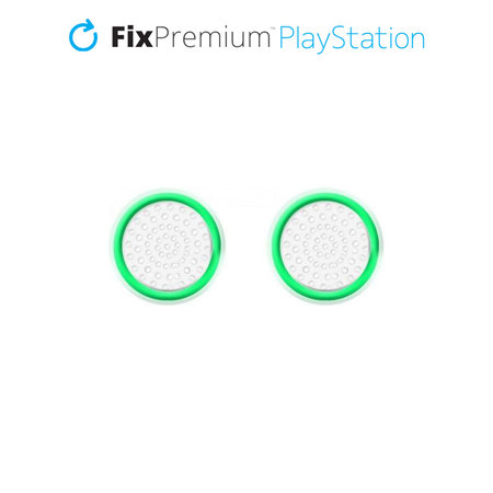 FixPremium - Capuchons de poignée pour manette PS4/PS5 - Set 2pcs, vert transparent