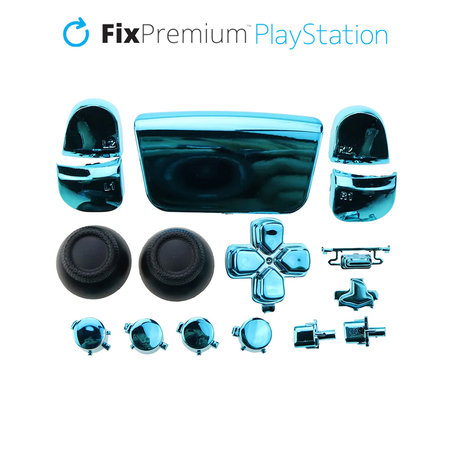 FixPremium - Éléments décoratifs de luxe pour PS5 DualSense, bleu