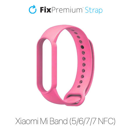 FixPremium - Bracelet en silicone pour Xiaomi Mi Band (5/6/7/7 NFC), rose