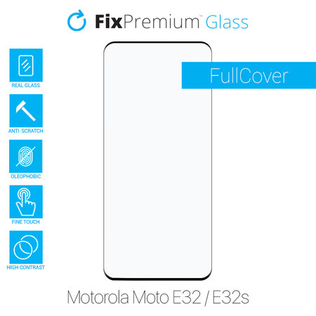 FixPremium FullCover Glass - Verre trempé pour Motorola Moto E32 & E32s