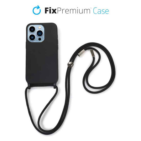 FixPremium - Étui en silicone s String pour iPhone 13 Pro Max, noir