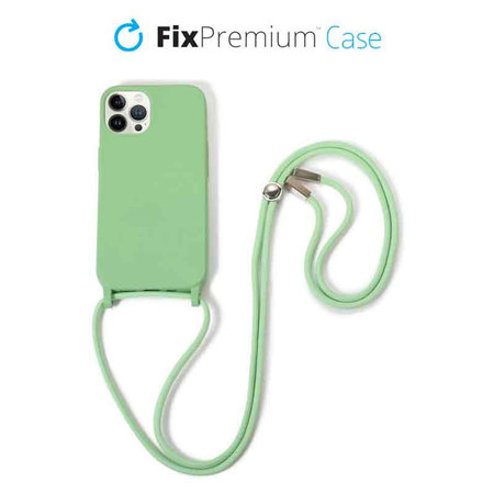 FixPremium - Étui en silicone s String pour iPhone 12 & 12 Pro, vert