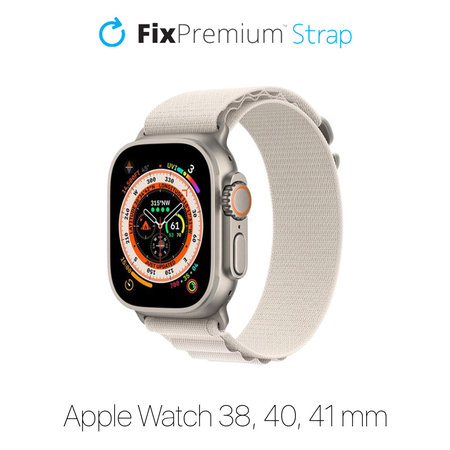 FixPremium - Bracelet Alpine Loop pour Apple Watch (38, 40 et 41 mm), starlight