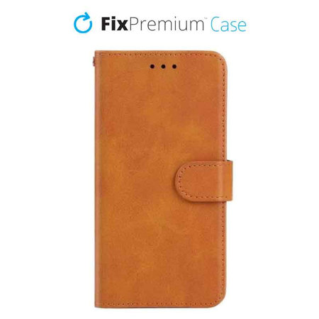 FixPremium - Étui portefeuille pour iPhone 11, marron