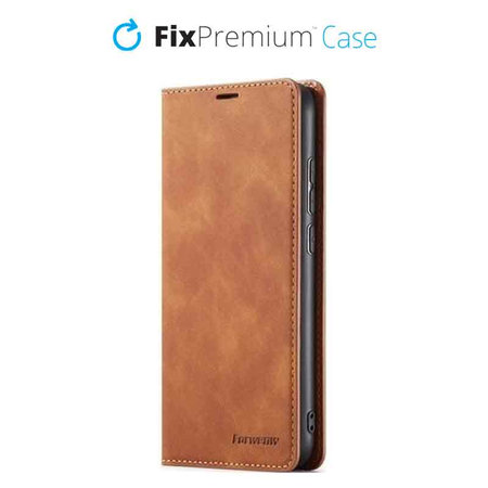 FixPremium - Étui Business Wallet pour iPhone 13 Pro, marron