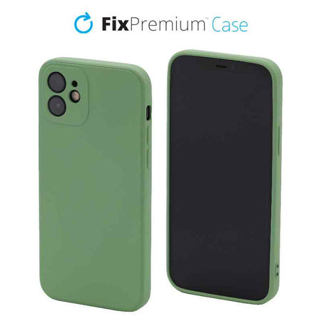 FixPremium - Coque en caoutchouc pour iPhone 12 & 12 Pro, vert