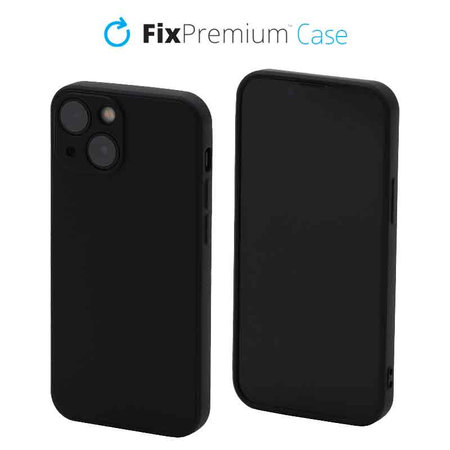 FixPremium - Coque en caoutchouc pour iPhone 13 mini, noir