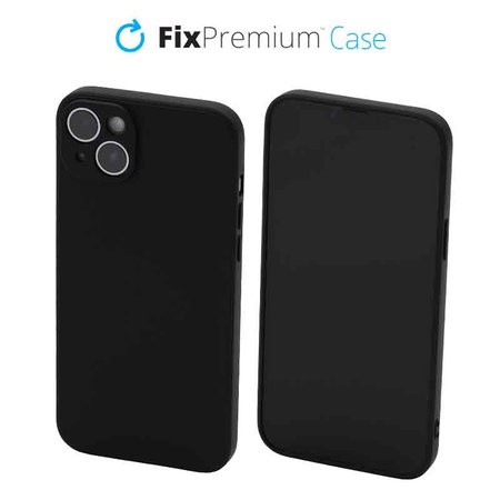 FixPremium - Coque en caoutchouc pour iPhone 14 Plus, noir