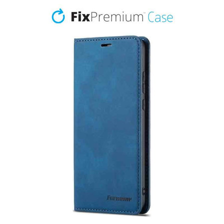 FixPremium - Étui Business Wallet pour iPhone 12 mini, bleu