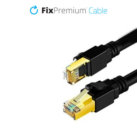 FixPremium - Câble Ethernet - RJ45 / RJ-45 (10m), noir