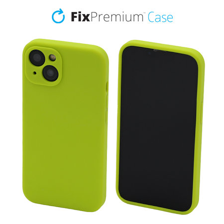 FixPremium - Coque en silicone pour iPhone 13, vert fluo