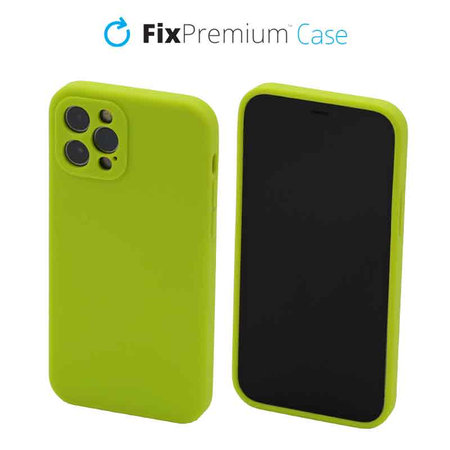 FixPremium - Coque en silicone pour iPhone 13 Pro, vert fluo