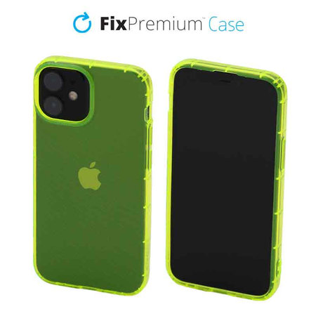 FixPremium - Coque transparente pour iPhone 13 mini, jaune